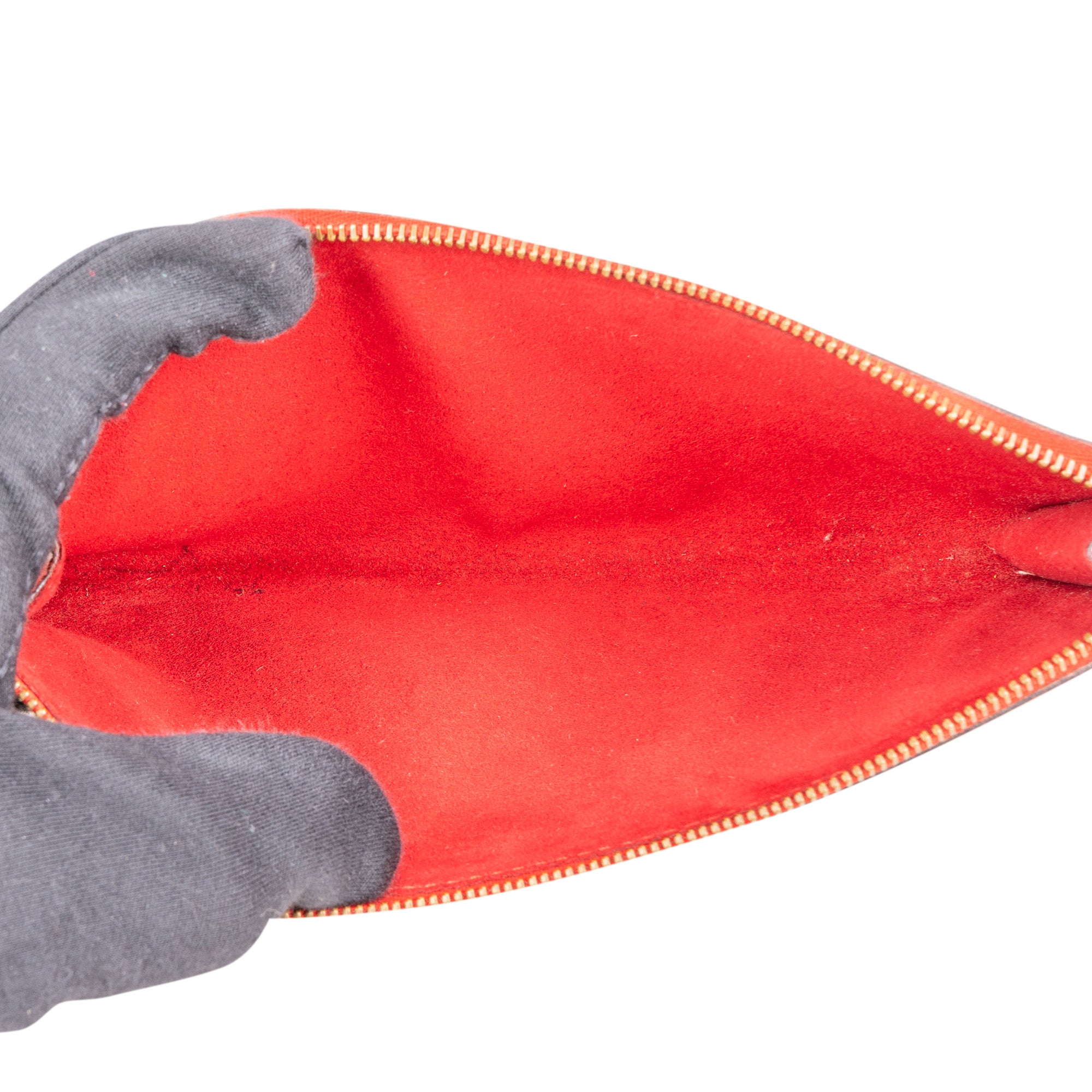 Louis Vuitton Rouge Epi Leather Pochette Accessoire Handbag - vintageandkickz