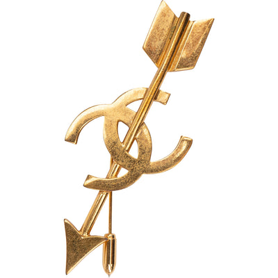 Chanel Golden Arrow Pin Brooch