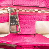 Gucci Pink Leather Bamboo Handbag
