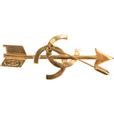 Chanel Golden Arrow Pin Brooch