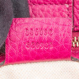 Gucci Pink Leather Bamboo Handbag