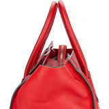 Celine Red Leather Luggage Handbag