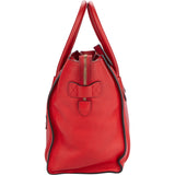 Celine Red Leather Luggage Handbag