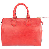 Louis Vuitton Red Epi Leather Speedy 25 Handbag