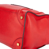 Celine Red Leather Luggage Handbag