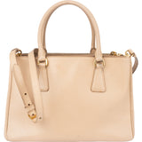 Prada Beige Saffiano Leather Galleria Handbag