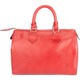 Louis Vuitton Red Epi Leather Speedy 25 Handbag