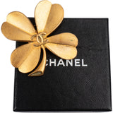 Chanel Golden CC Cloverleaf Brooch