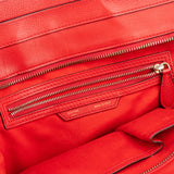 Celine Red Leather Luggage Handbag