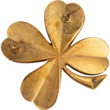 Chanel Golden CC Cloverleaf Brooch