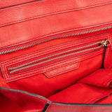 Celine Red Leather Luggage Handbag