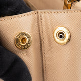 Prada Beige Saffiano Leather Galleria Handbag