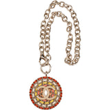 Chanel Multicolor Leather CC Pendant Chain