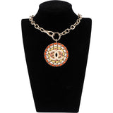 Chanel Multicolor Leather CC Pendant Chain