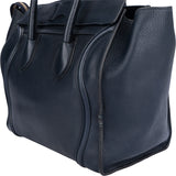 Celine Blue Leather Luggage Handbag