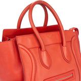 Celine Red Orange Luggage Handbag