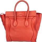 Celine Red Orange Luggage Handbag