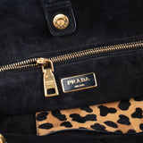 Prada Leopard Galleria Twin Zip Handbag