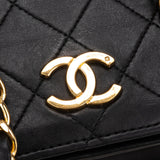 Chanel Quilted Lambskin 24K Gold Single Flap Crossbody Bag