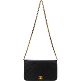 Chanel Quilted Lambskin 24K Gold Single Flap Crossbody Bag