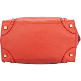 Celine Red Orange Luggage Handbag