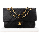 Chanel Quilted Lambskin 24K Gold Medium Double Flap Shoulder Bag