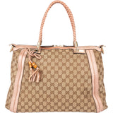 Gucci GG Monogram Bamboo Handbag