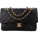 Chanel Quilted Lambskin 24K Gold Medium Double Flap Shoulder Bag