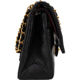 Chanel Quilted Lambskin 24K Gold Medium Double Flap Shoulder Bag