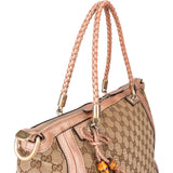 Gucci GG Monogram Bamboo Handbag