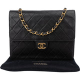 Chanel Quilted Lambskin 24K Gold Single Flap Shoulder Bag