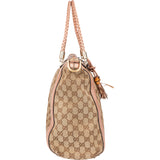 Gucci GG Monogram Bamboo Handbag
