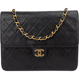 Chanel Quilted Lambskin 24K Gold Single Flap Shoulder Bag