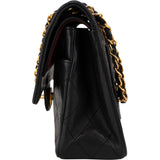 Chanel Quilted Lambskin 24K Gold Medium Double Flap Shoulder Bag