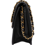 Chanel Quilted Lambskin 24K Gold Single Flap Shoulder Bag