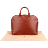 Louis Vuitton Cognac Epi Leather Alma PM Handbag
