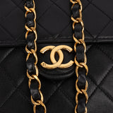 Chanel Quilted Lambskin 24K Gold Single Flap Shoulder Bag