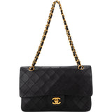 Chanel Quilted Lambskin 24K Gold Medium Double Flap Shoulder Bag