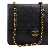 Chanel Quilted Lambskin 24K Gold Single Flap Shoulder Bag
