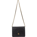Chanel Quilted Lambskin 24K Gold Single Flap Shoulder Bag