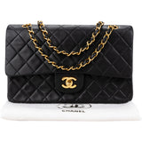 Chanel Quilted Lambskin 24K Gold Medium Double Flap Crossbody Bag