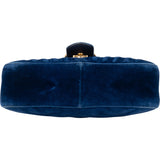 Gucci Blu Satin Marmont Stitch Crossbody Bag