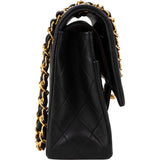 Chanel Quilted Lambskin 24K Gold Medium Double Flap Crossbody Bag