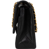 Chanel Quilted Lambskin 24K Gold Medium Double Flap Crossbody Bag