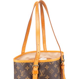Louis Vuitton Canvas Monogram Bucket PM Shoulder Bag