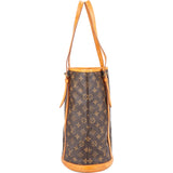 Louis Vuitton Canvas Monogram Bucket PM Shoulder Bag