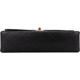 Chanel Quilted Lambskin 24K Gold Medium Double Flap Crossbody Bag