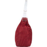 Prada Red Nylon Transparent Handle Hobo Bag