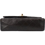 Chanel Quilted Lambskin 24K Gold Small Double Flap Crossbody Bag
