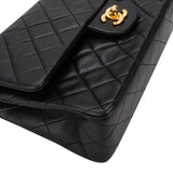 Chanel Quilted Lambskin 24K Gold Medium Double Flap Crossbody Bag